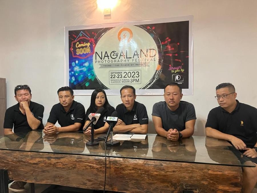 Members of the Photography Club of Dimapur during the press conference at Peres Cafe Dimapur on September 13 (Morung Photo).